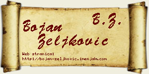 Bojan Zeljković vizit kartica